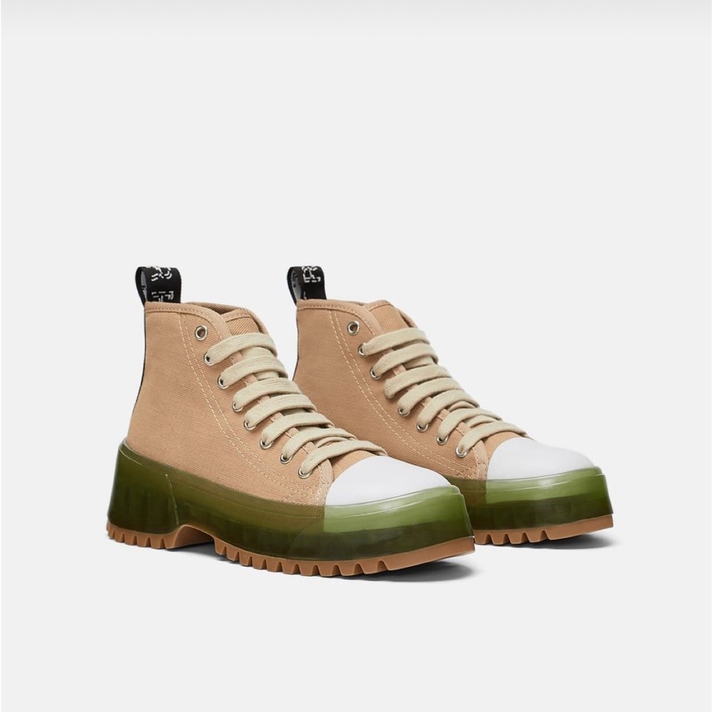 FABRIC HIGH-TOP SNEAKERS